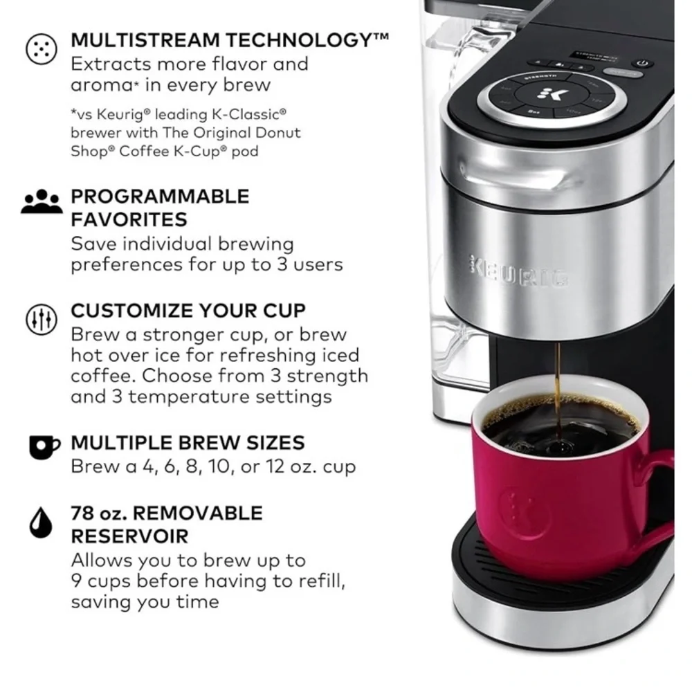 Keurig K-Supreme Plus Coffee Maker - Silver and Black
